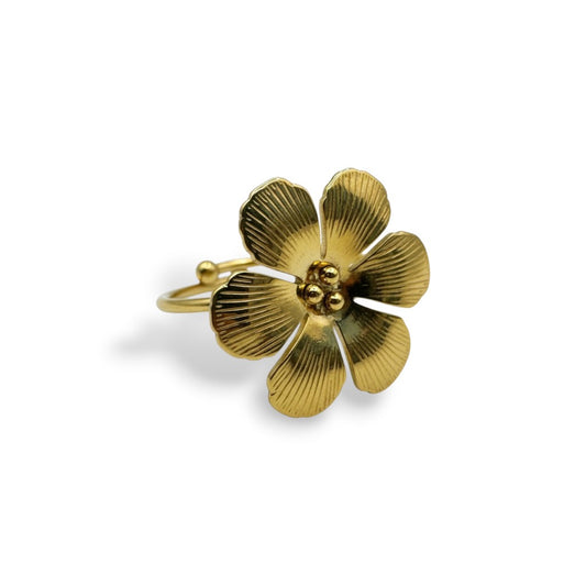 Anillo Flor Dorada