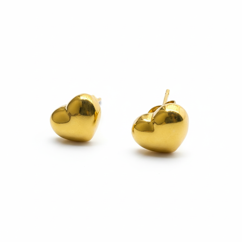 Aretes Corazón Dorado Eterno