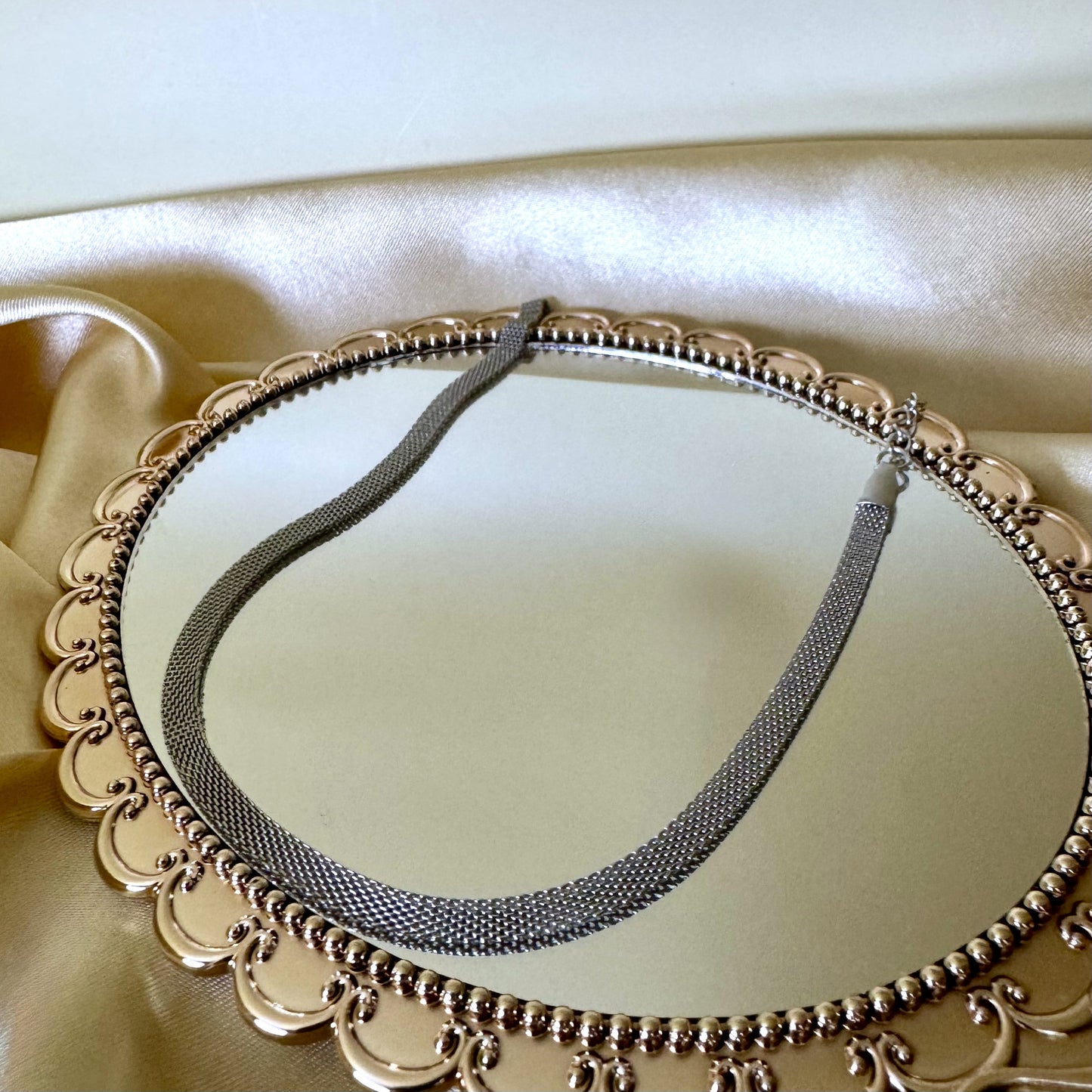 Collar Silver Mesh