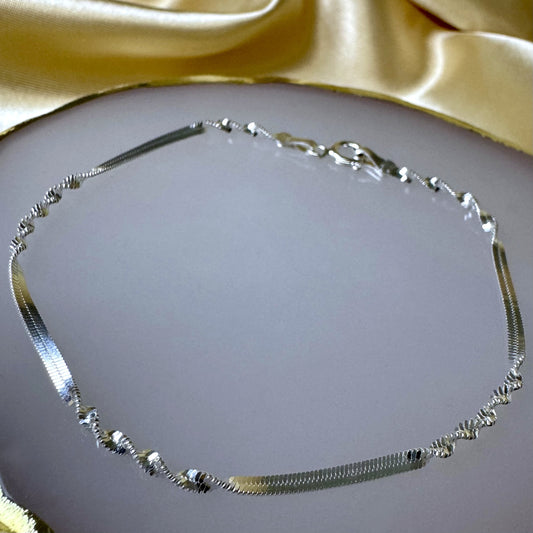 Pulsera Espiral de Plata Brillante