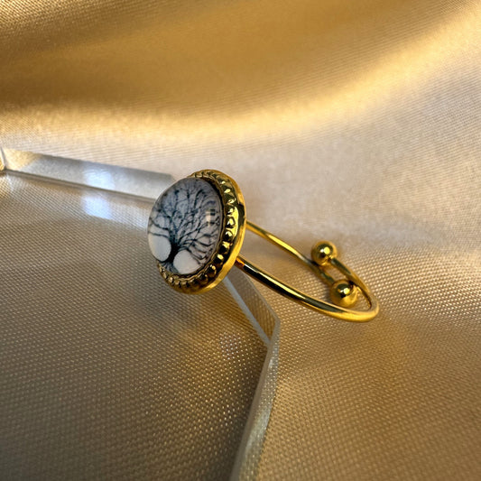 Anillo Árbol de la Vida Dorado