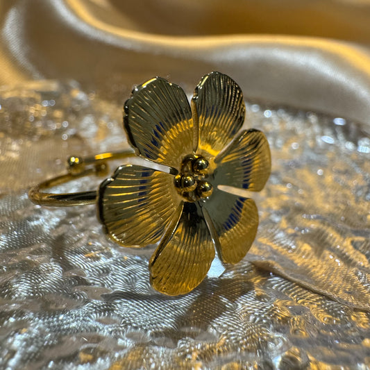 Anillo Flor Dorada