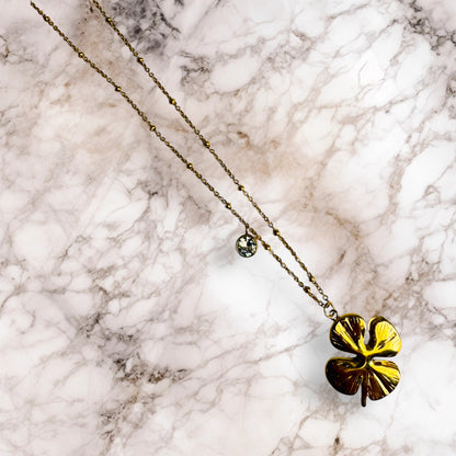 Collar Trébol de Fortuna Dorado
