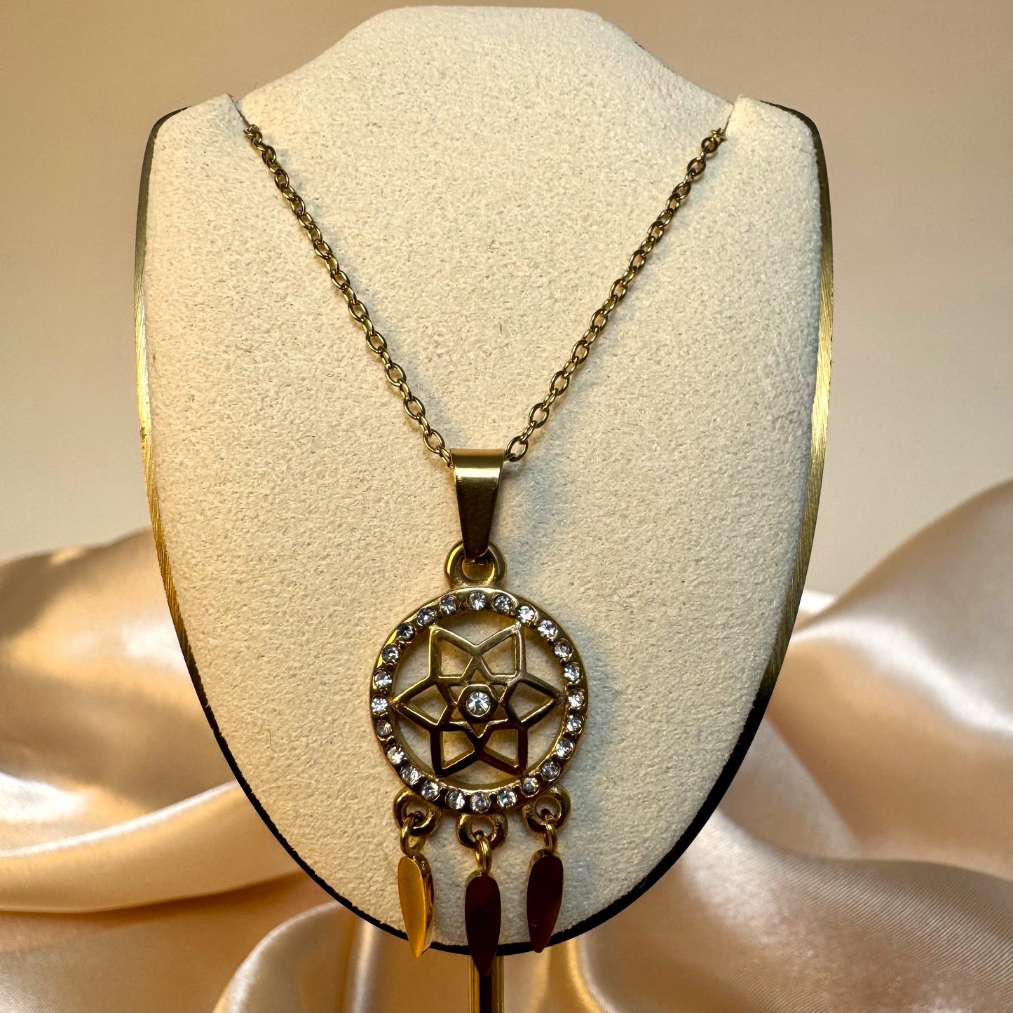 Collar Atrapasueños Estelar Dorado