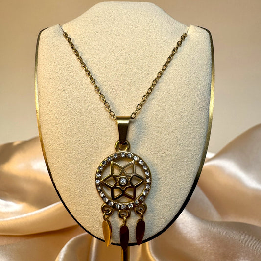 Collar Atrapasueños Estelar Dorado