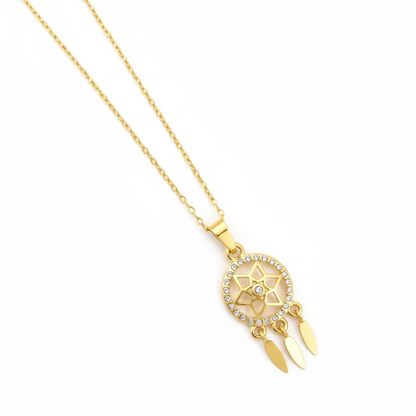 Collar Atrapasueños Estelar Dorado