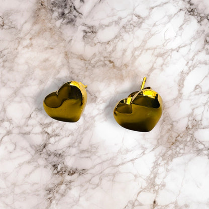 Aretes Corazón Dorado Eterno
