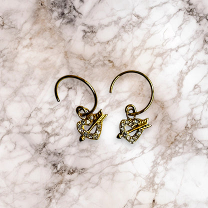 Aretes Golden Arrow Heart