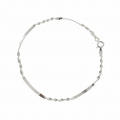 Pulsera Espiral de Plata Brillante