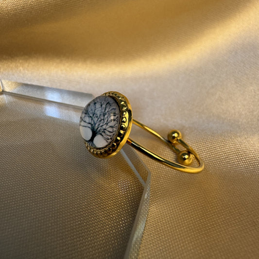 Anillo Árbol de la Vida Dorado