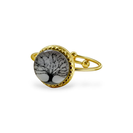 Anillo Árbol de la Vida Dorado